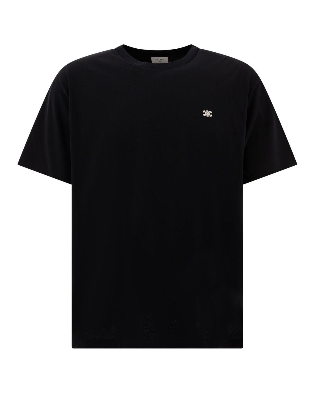 Céline Black Cotton T-Shirt for men
