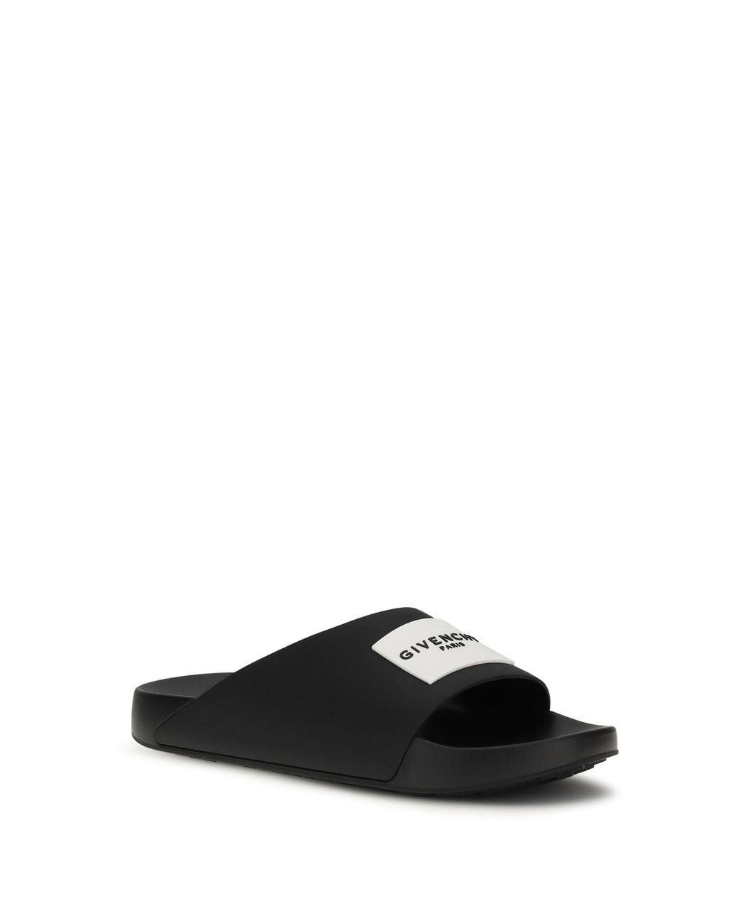 Givenchy White Rubber Slippers Label Slide