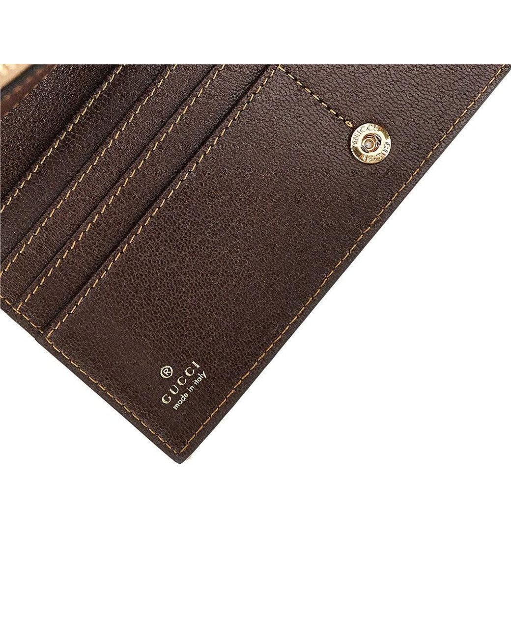 Gucci Natural Original Gg Wallet With Logo Plate