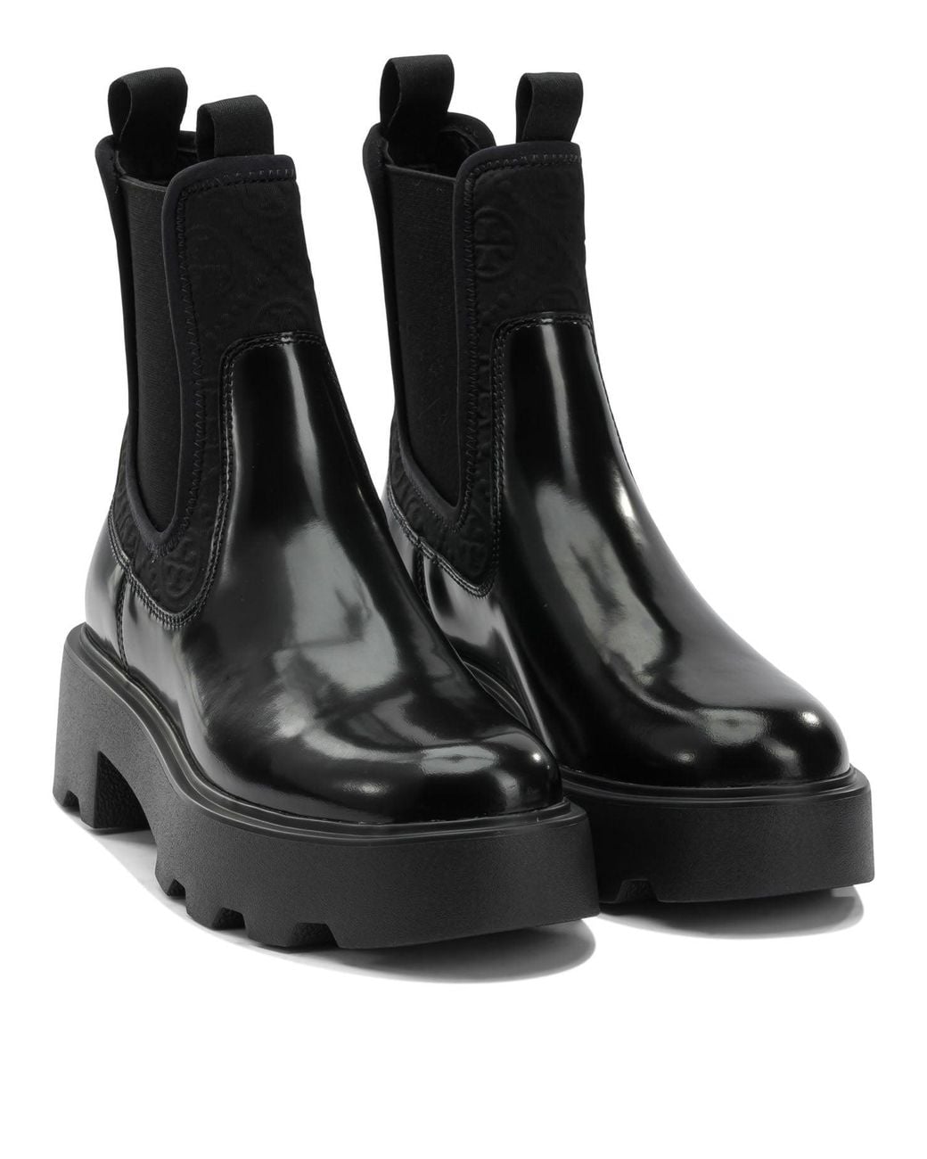 Tory Burch Black Suede Polyester Ankle Boots