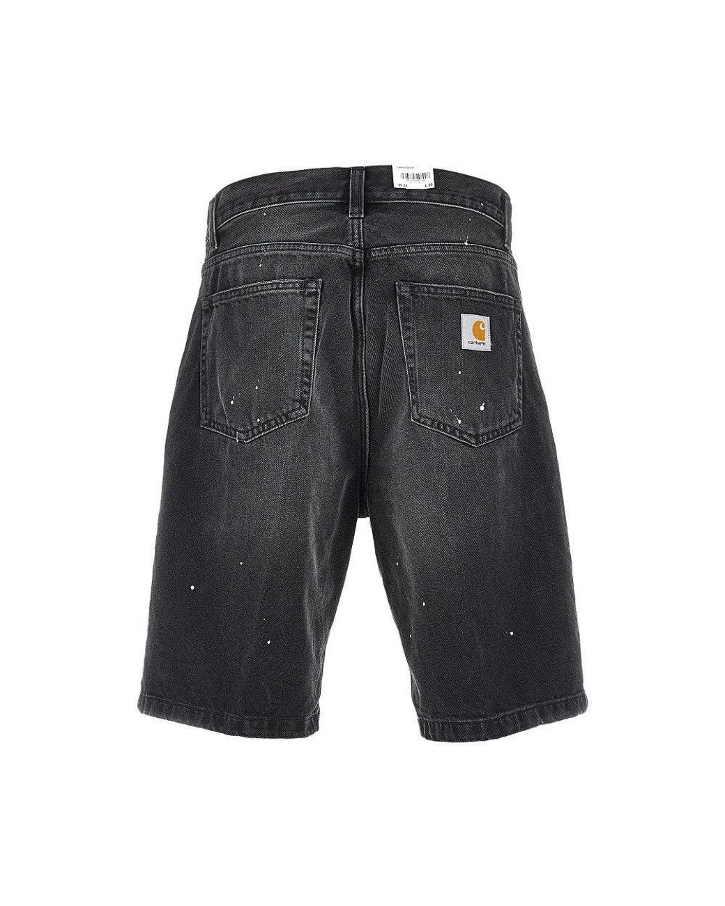 Carhartt Gray 'Landon' Denim Shorts for men