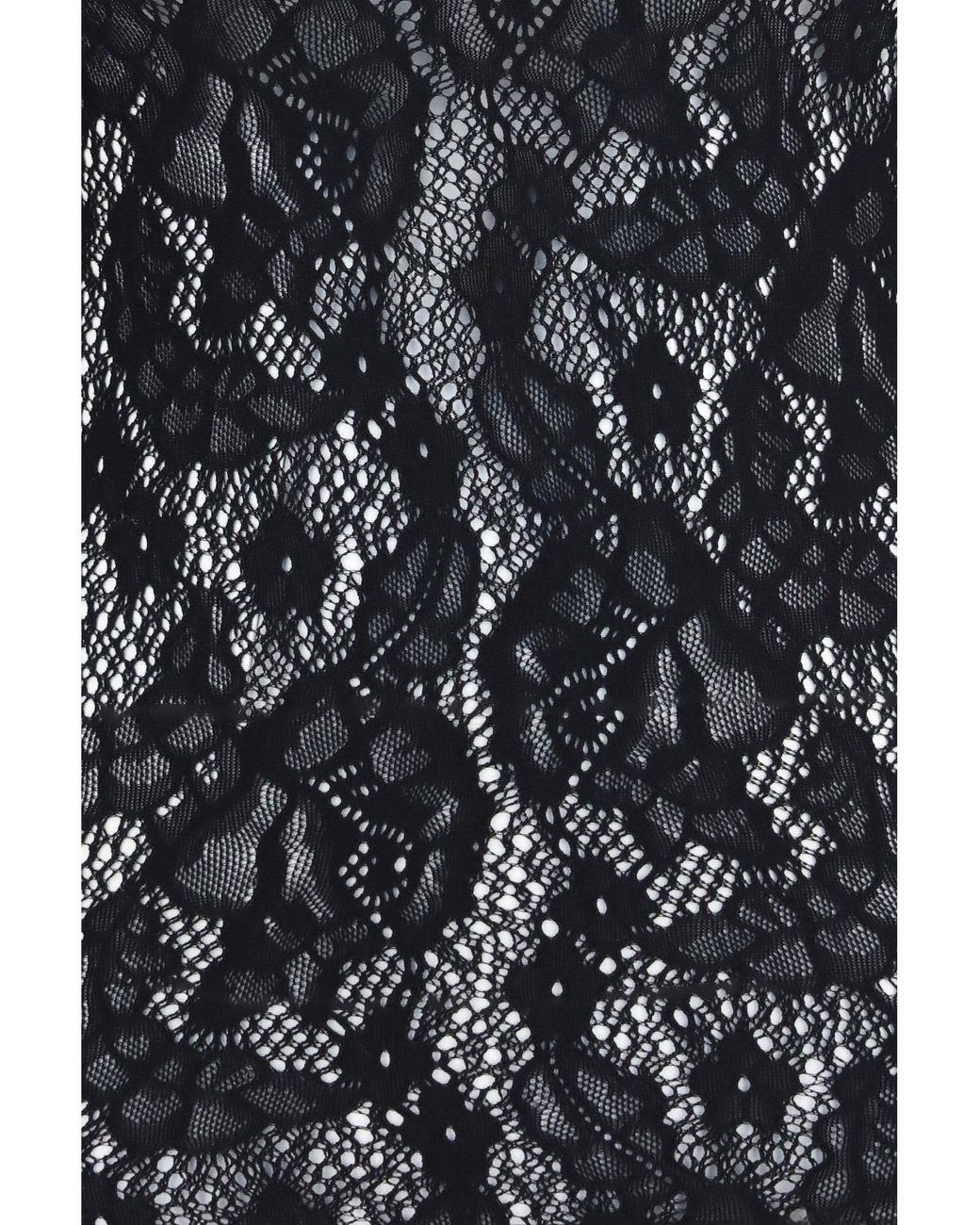 Wolford Black Infinite Rose Net Long-Sleeve Top