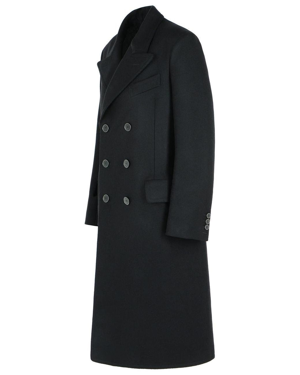 Maison Margiela Black Virgin Wool Coat