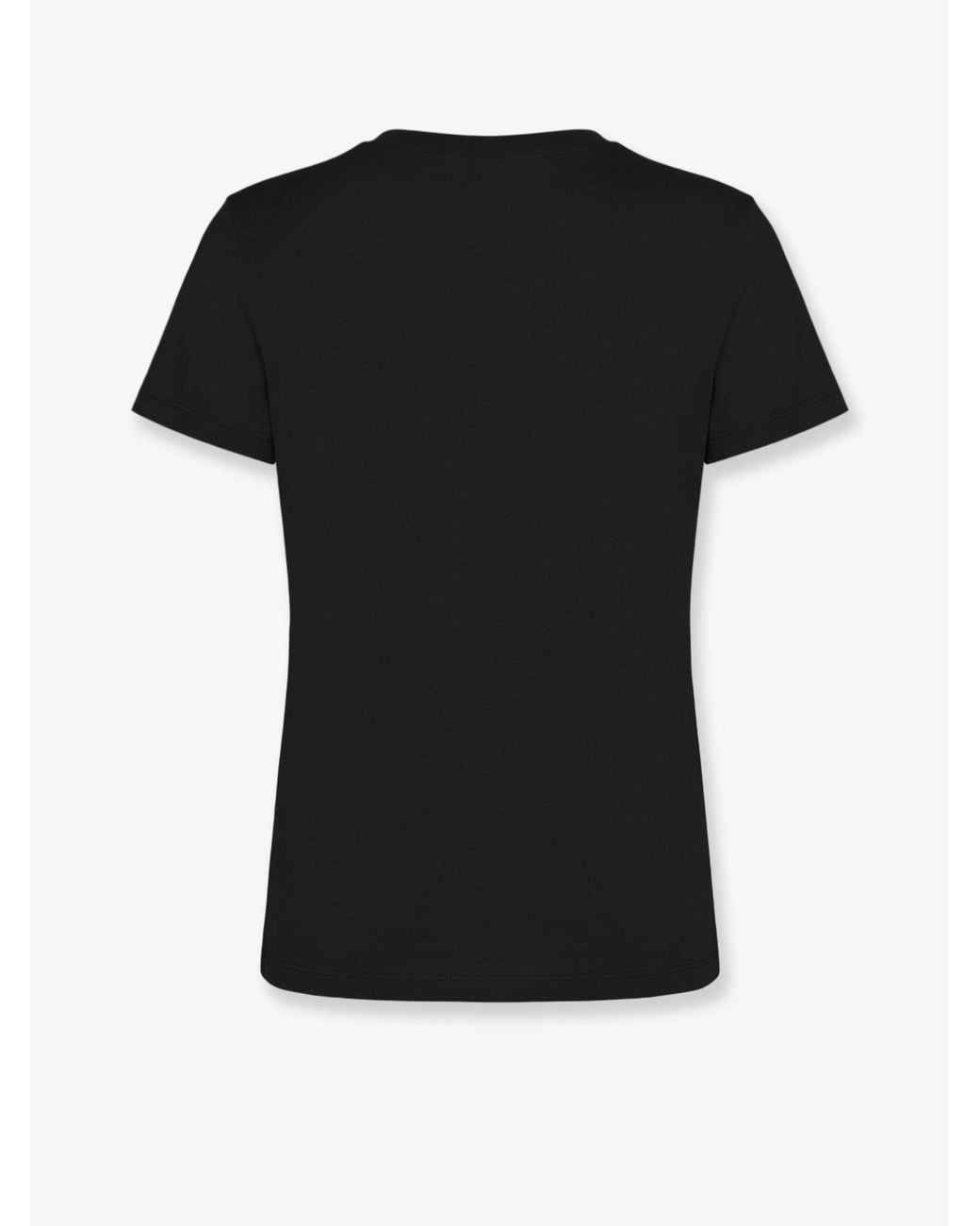 Max Mara Black Papaia Cotton T-Shirt With Monogram