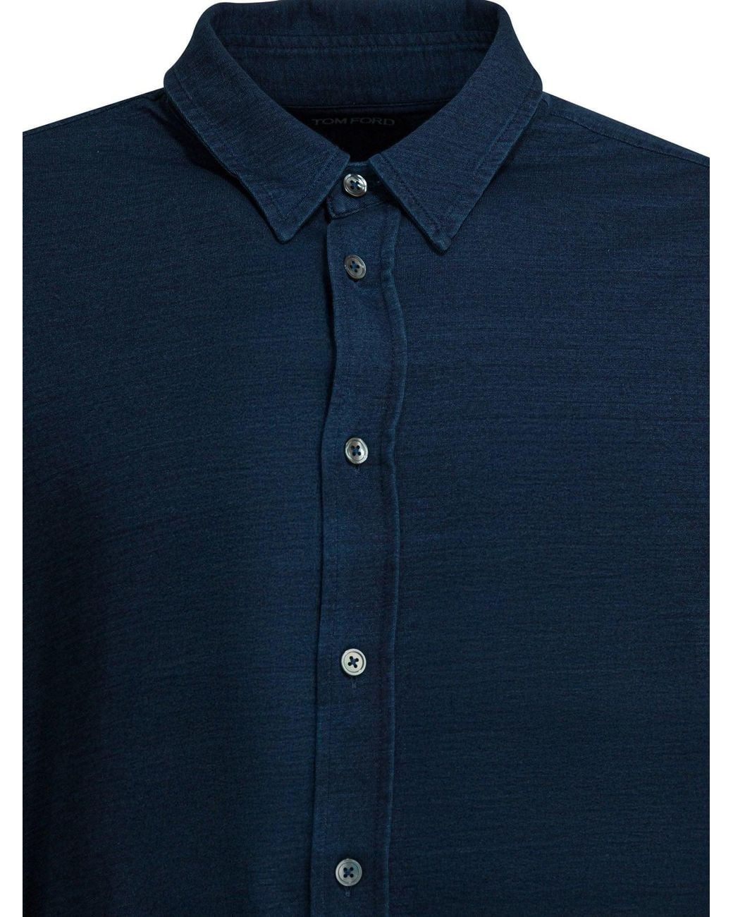 Tom Ford Blue Cotton Shirt for men
