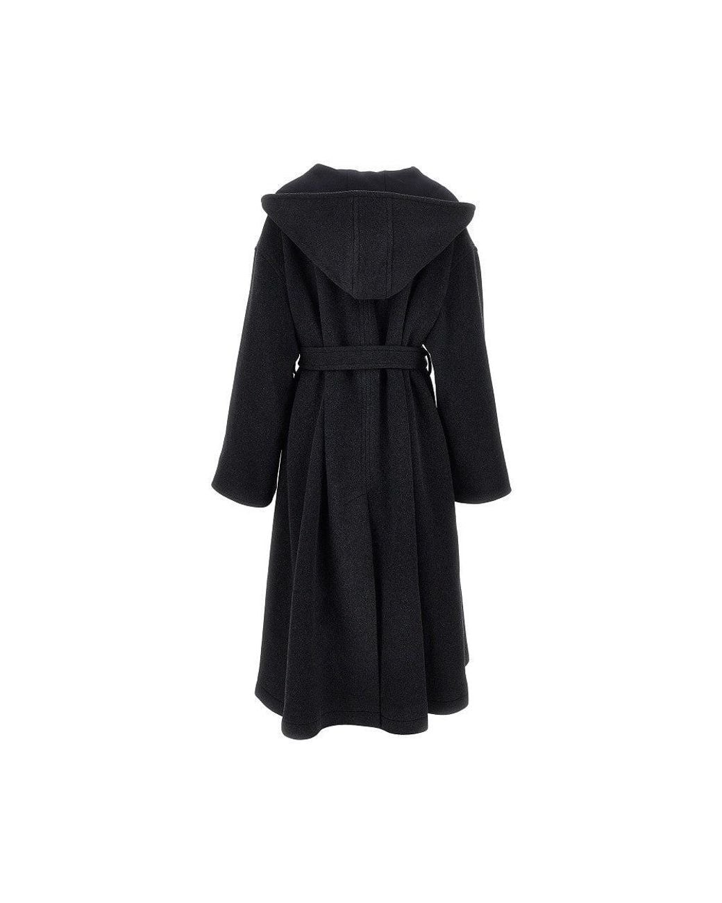 Etro Black Wool-Blend Oversized Coat
