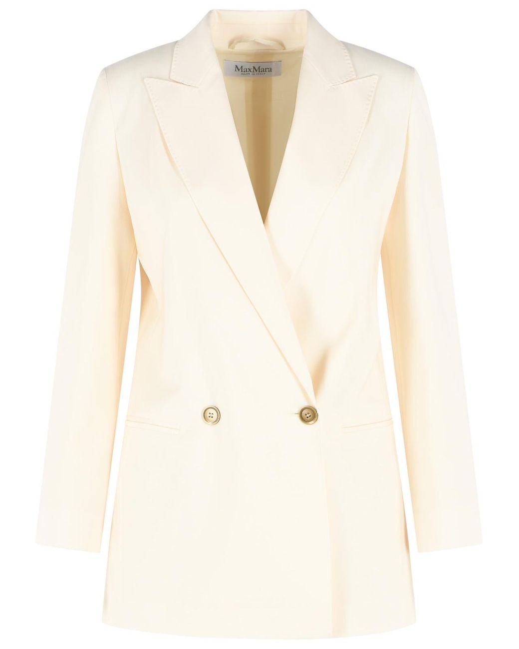 Max Mara Natural 'Bikini' Virgin Wool Blazer Ivory