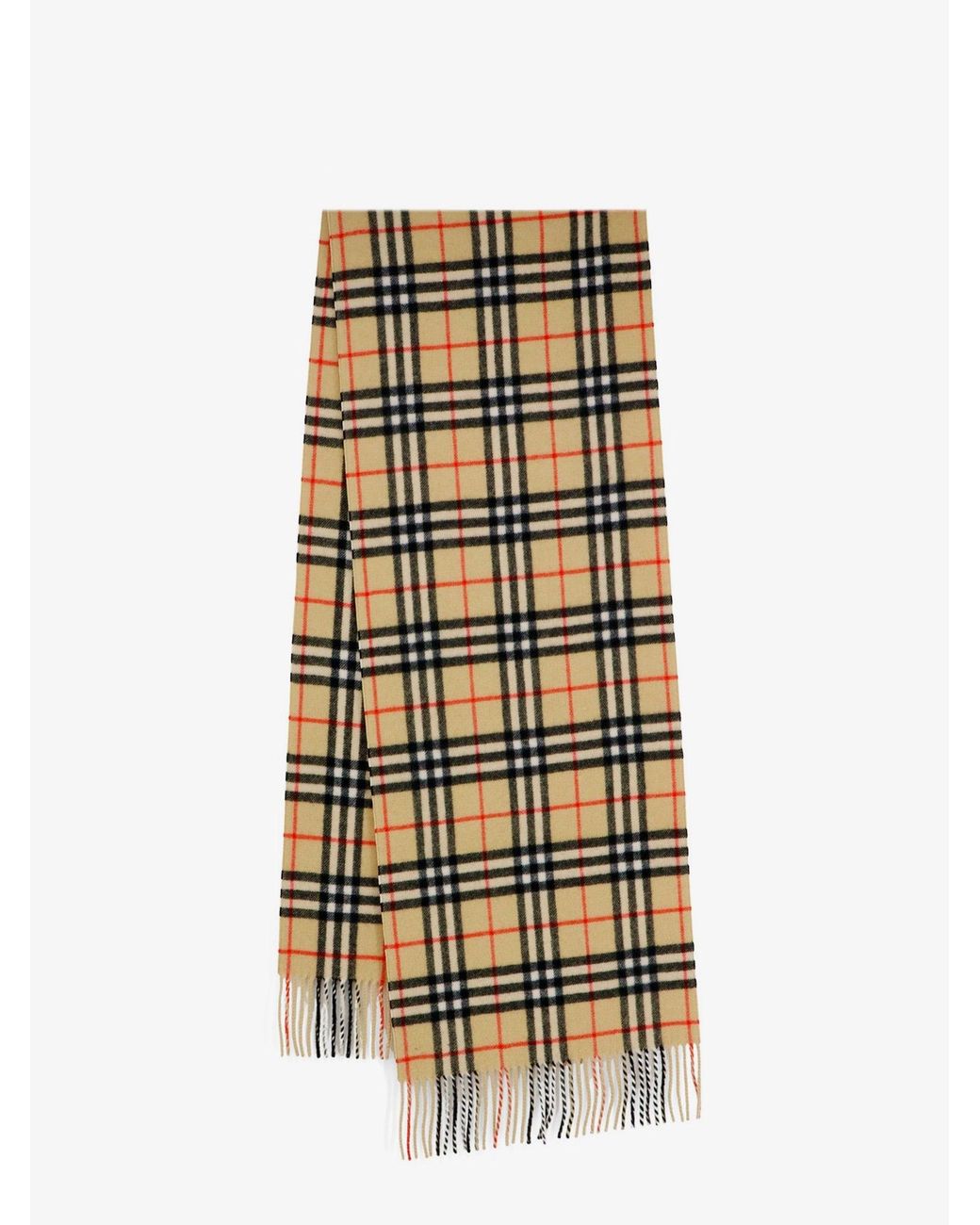 Burberry Metallic Scarf Lola Medium Check Cashmere
