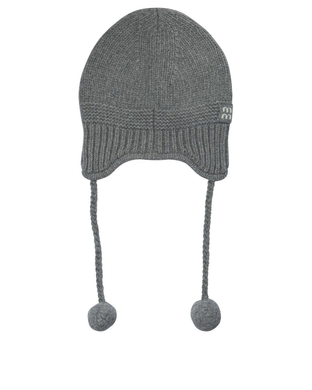 Miu Miu Gray Virgin Wool And Cashmere Beanie