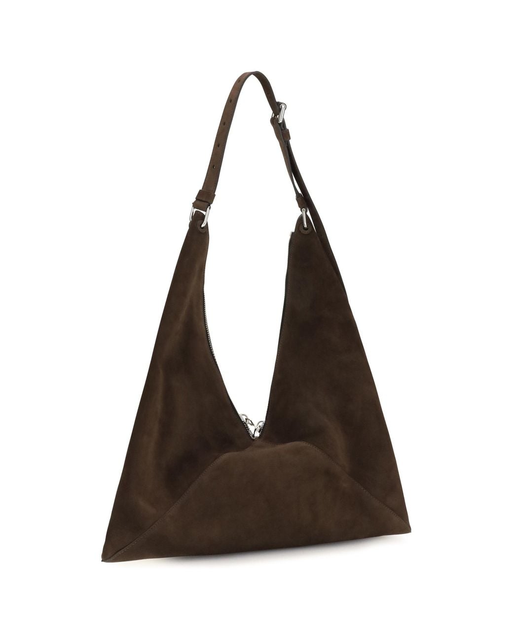 Moschino Brown Suede Hobo Tote Bag