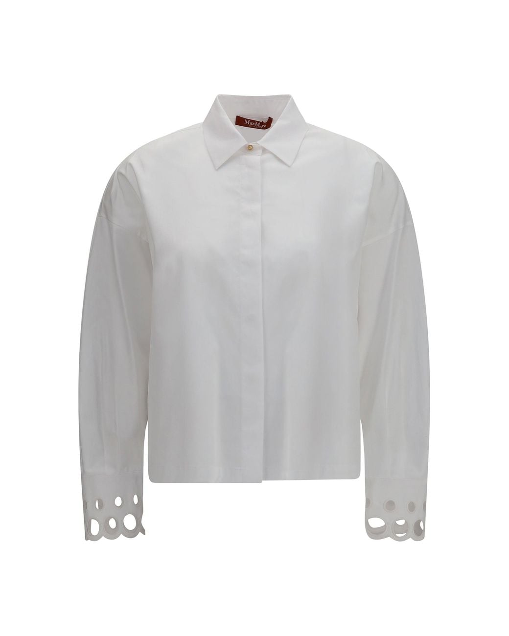 Max Mara White Cotton Poplin Shirt