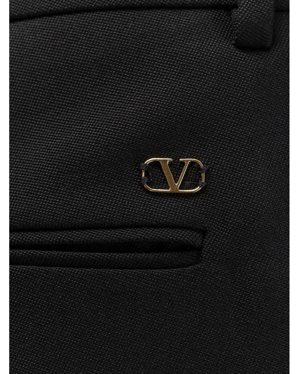 Valentino Black Virgin Wool Trousers for men