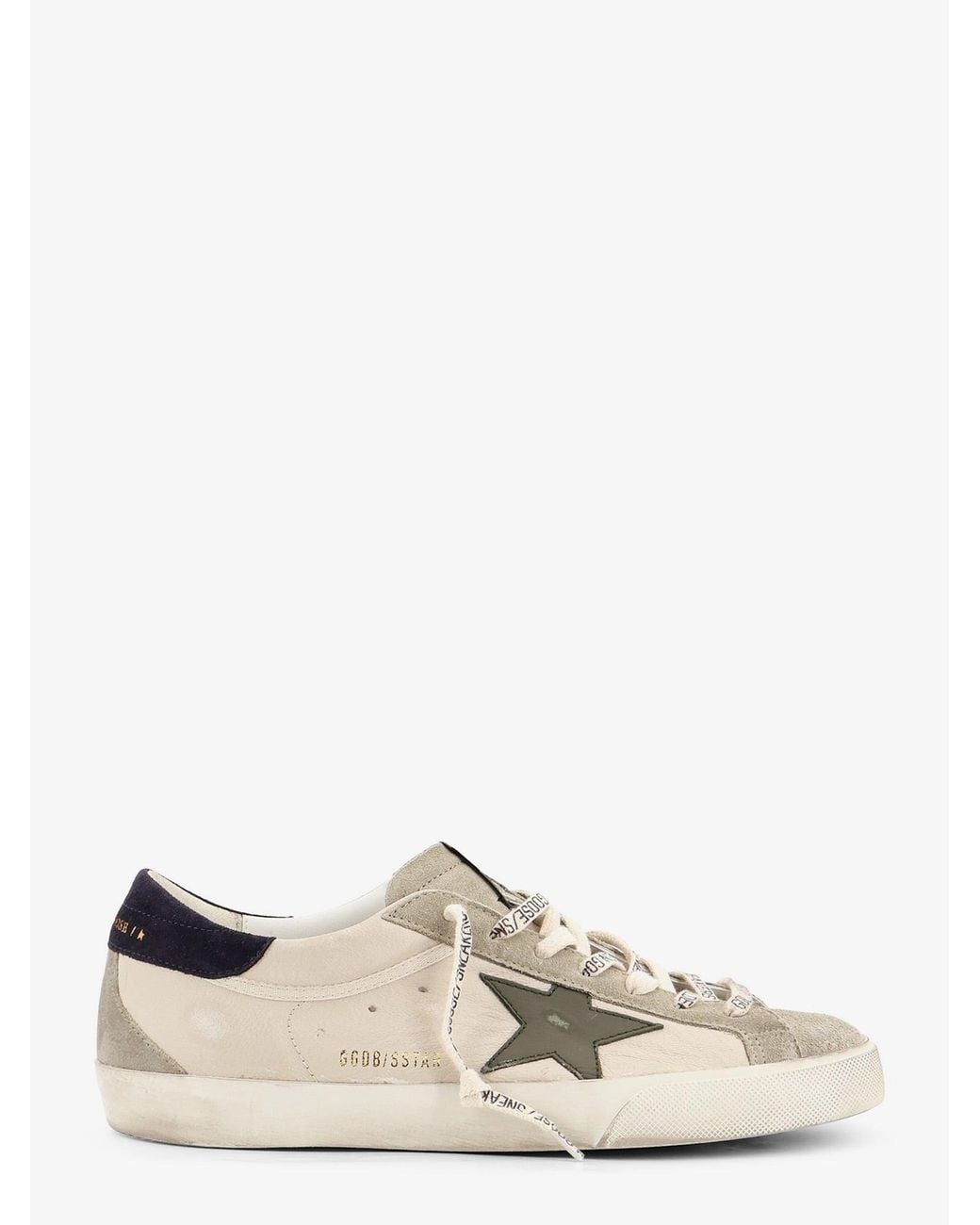 Golden Goose Deluxe Brand White Super-Star Leather Suede Sneakers for men