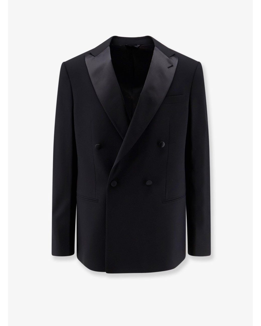 Giorgio Armani Blue Soho Virgin Wool Tuxedo Blazer for men