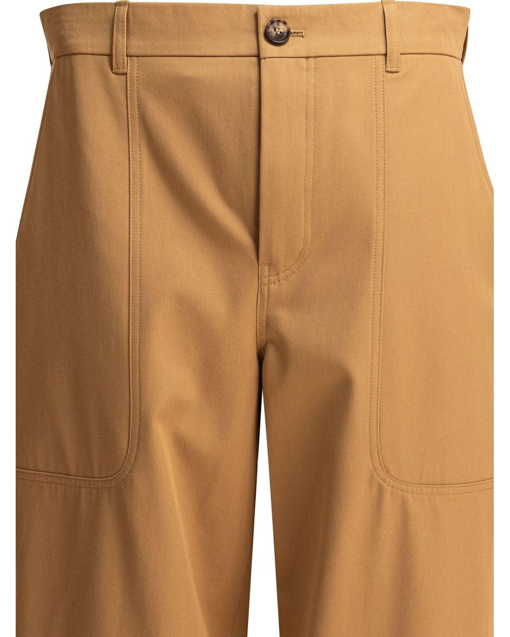 Loewe Natural Cotton And Silk Cargo Trousers for men