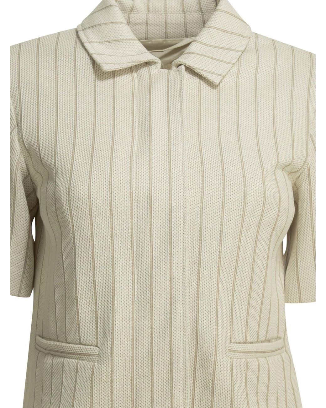 Max Mara White Pinstripe Blazer