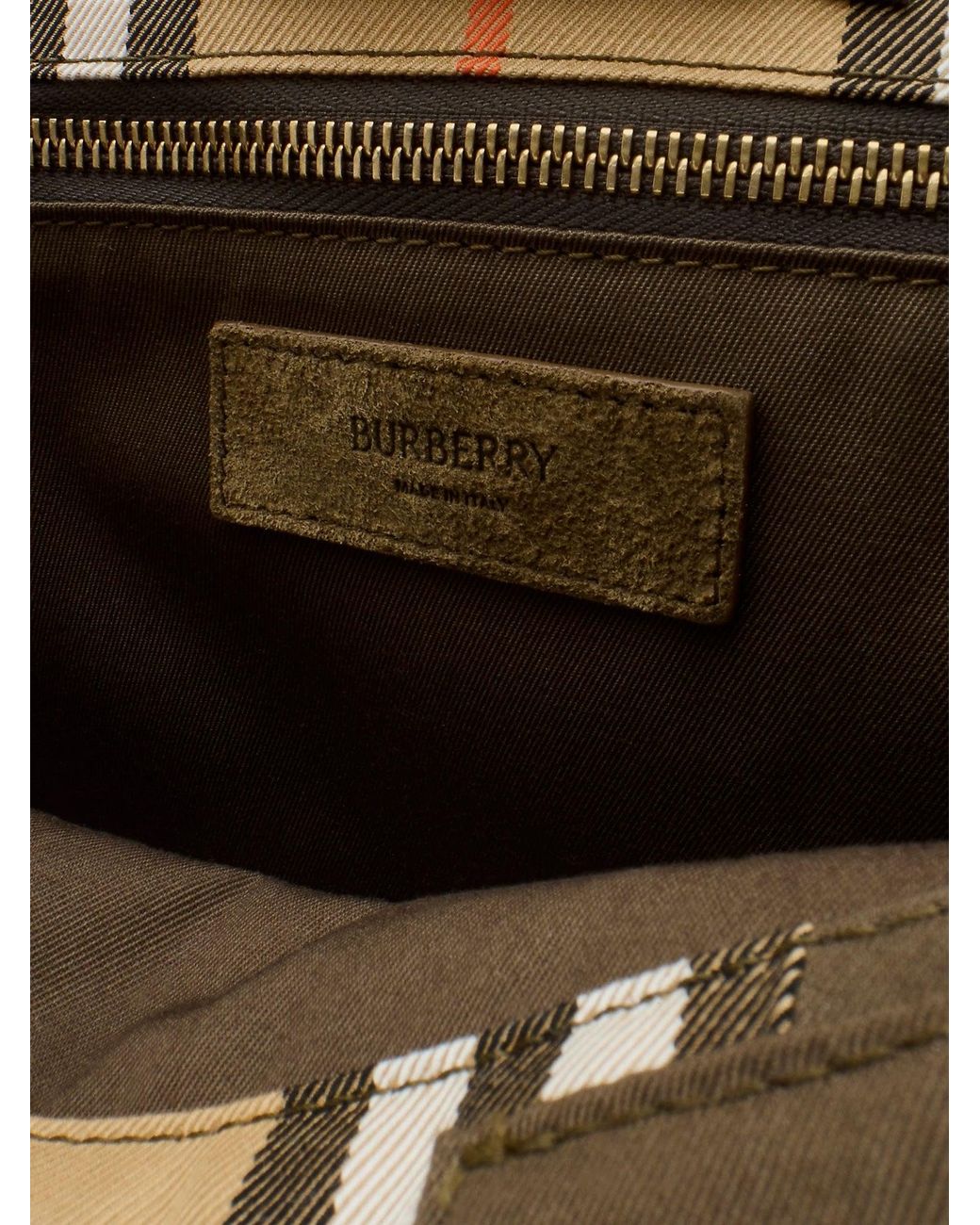Burberry Brown Trench Check Canvas Shoulder Bag for men