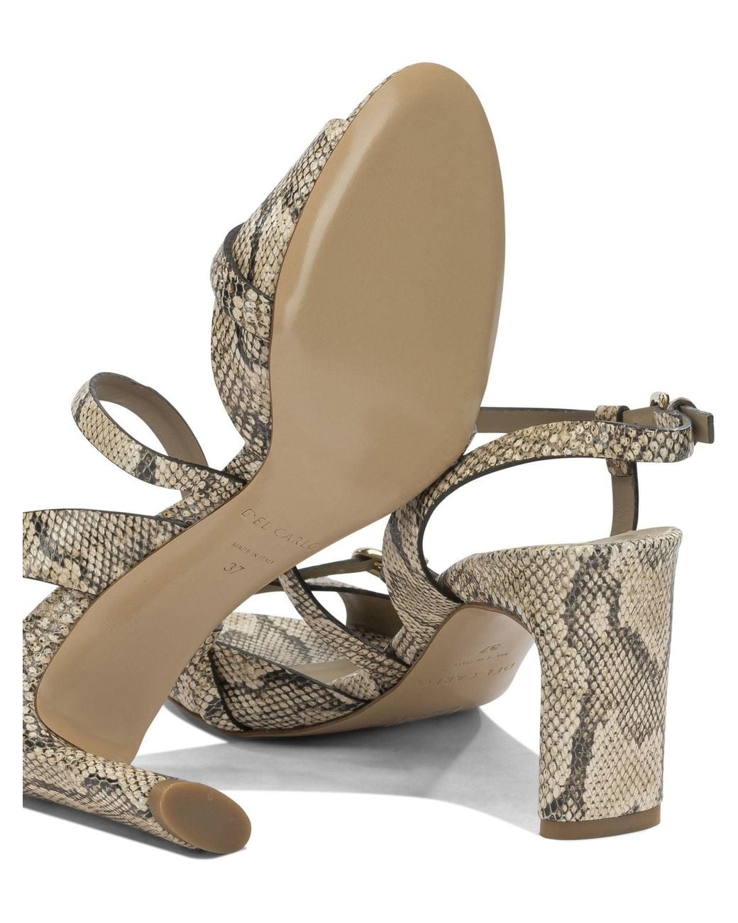 Roberto Del Carlo Metallic Calf Leather Leather Sandals