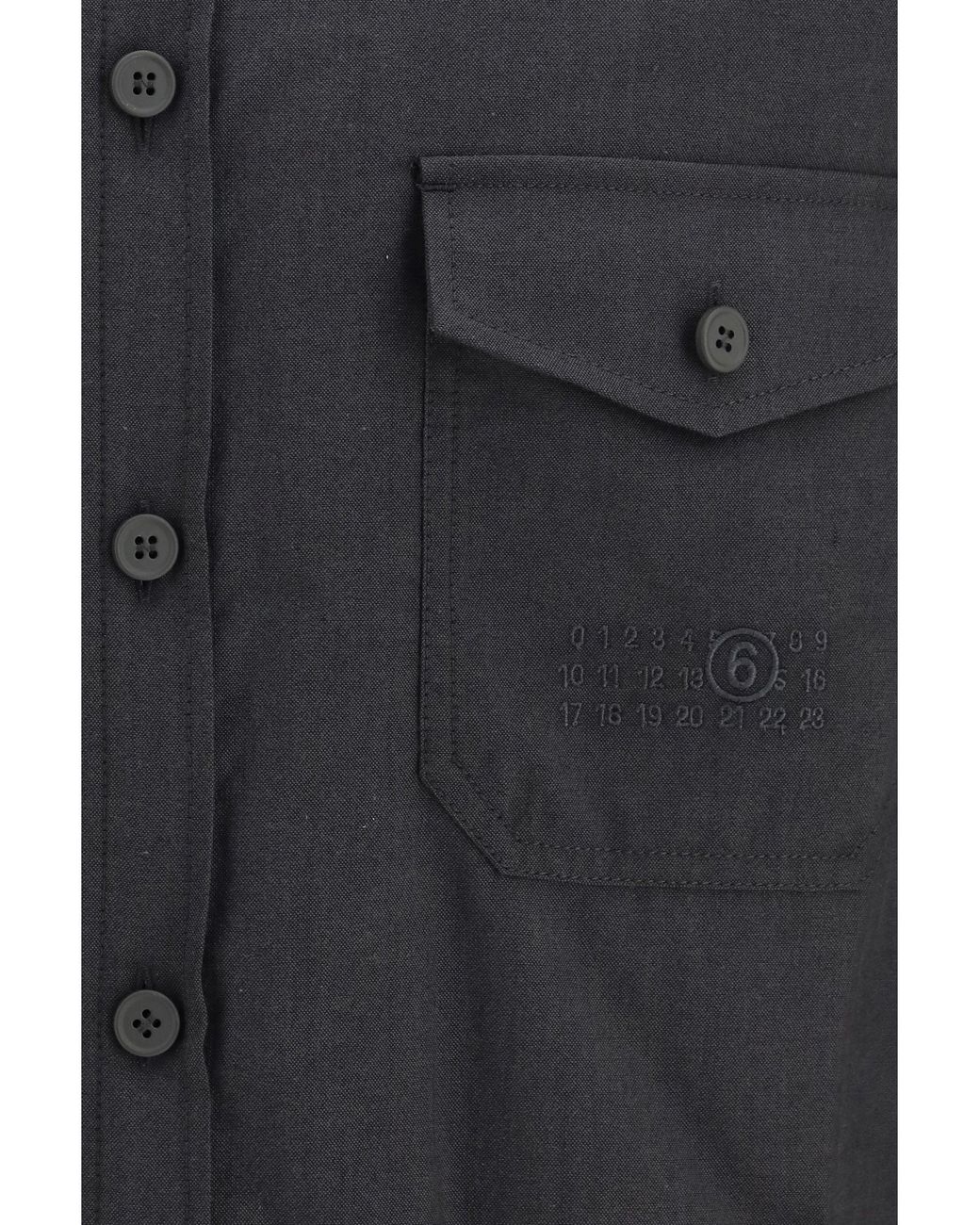 MM6 by Maison Margiela Blue Wool-Blend Shirt Anthracite for men