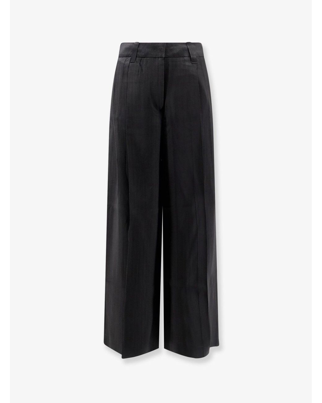 TONYWACK Black Airy Rayon Trousers