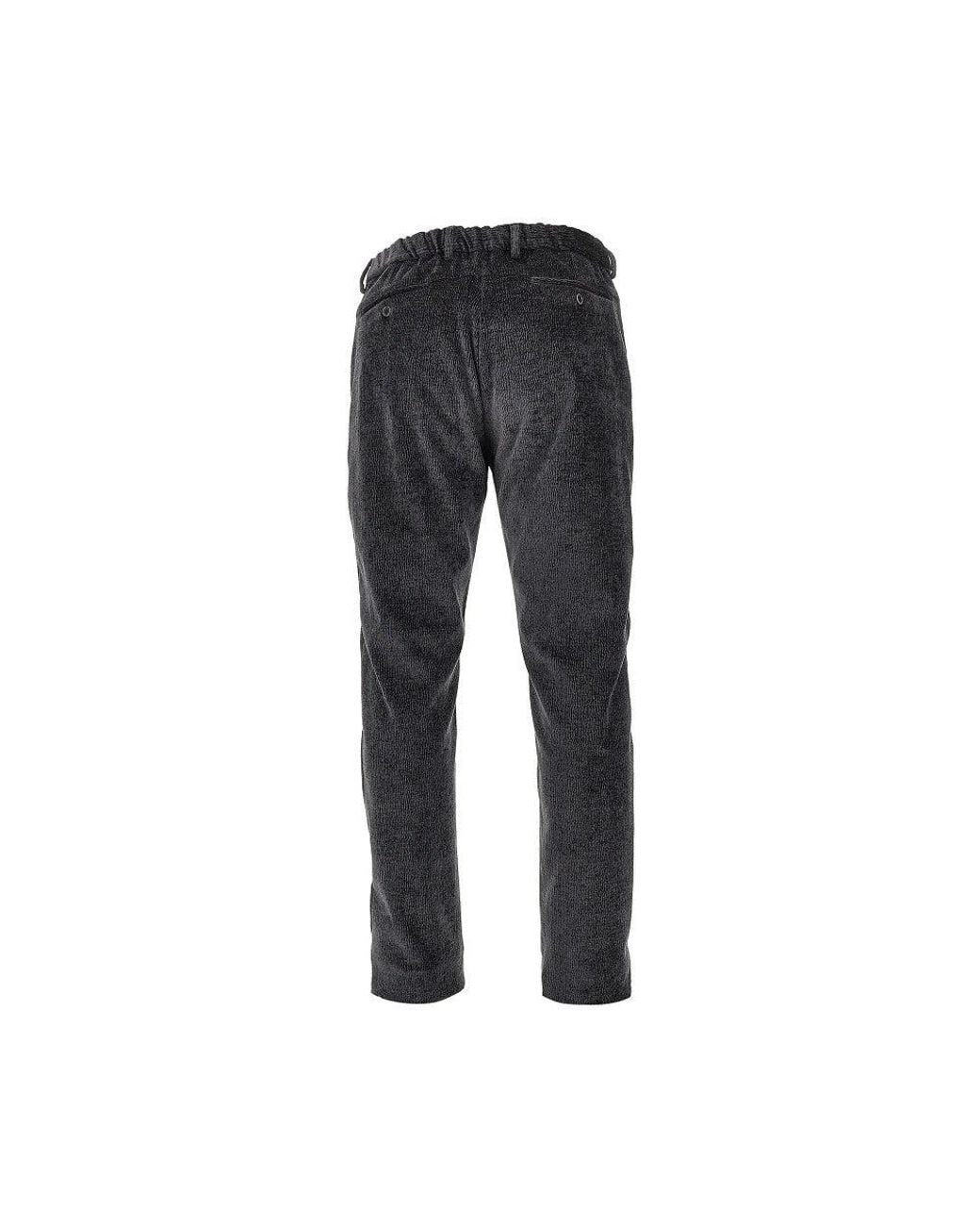 Emporio Armani Black Textured Velvet Pants for men