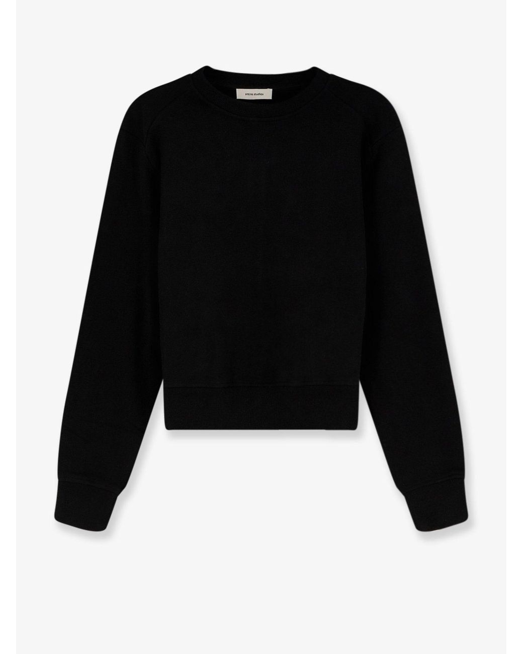 Entire studios Black Pod Crew Cotton Sweatshirt