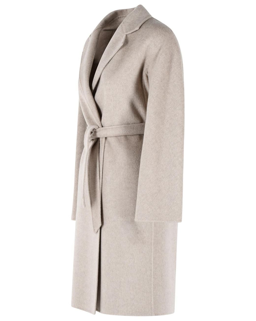 Max Mara Natural 'Aceri' Sand Cachemire Wrap Coat