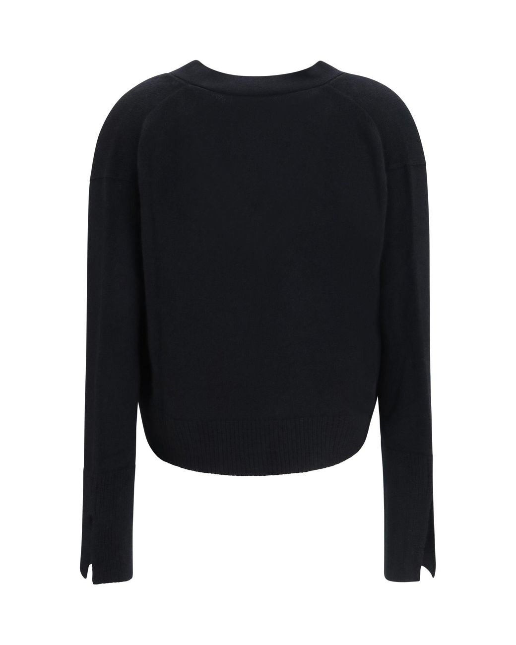 Verybusy Black Cashmere V-Neck Sweater Asphalt