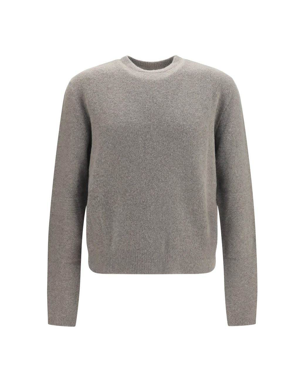 Rick Owens Gray Cashmere-Blend Crewneck Sweater for men
