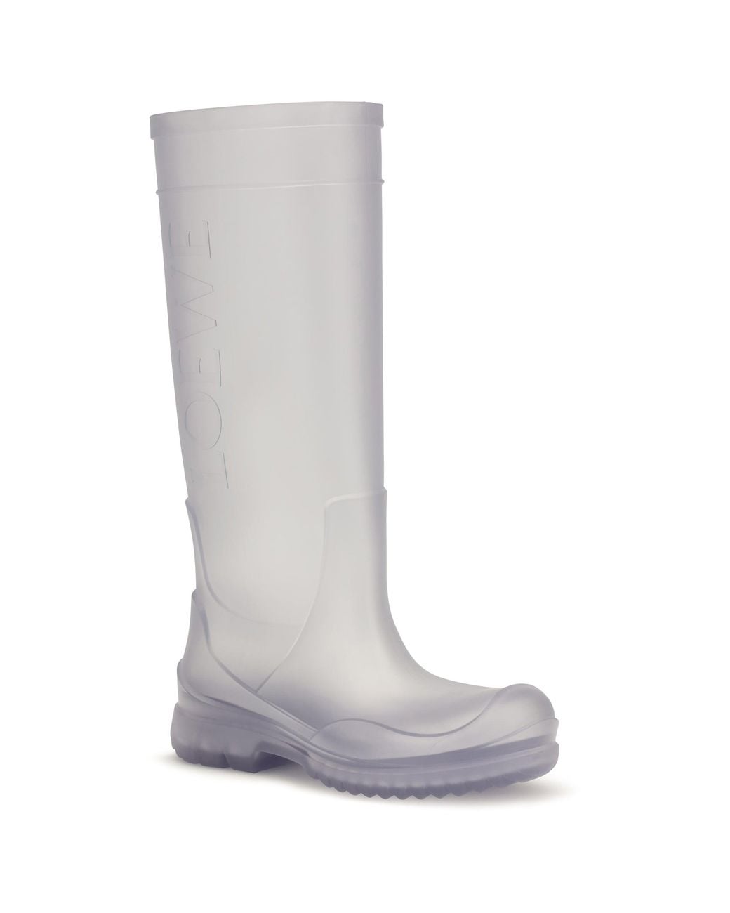 Loewe White Logo Rubber Rain Boots Transparent for men