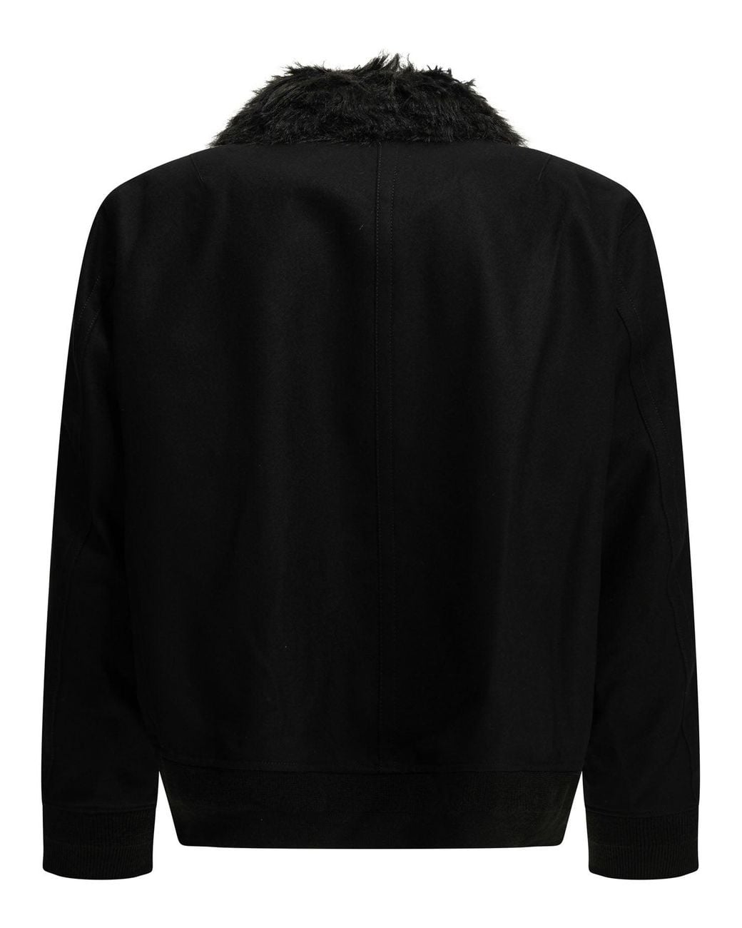 Sacai Black Wool Bomber Jacket
