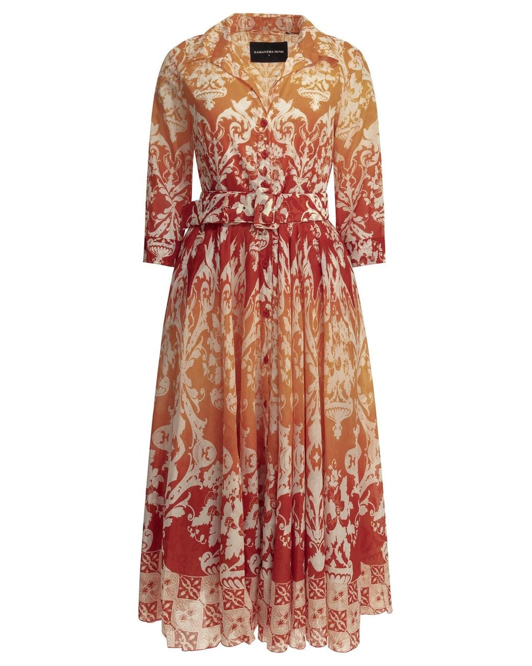 Samantha Sung Red Cotton Dress