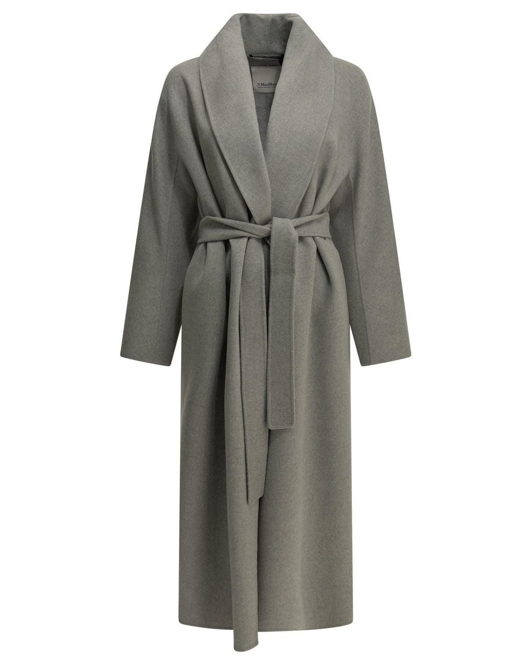 Max Mara Gray Long Wool Coat