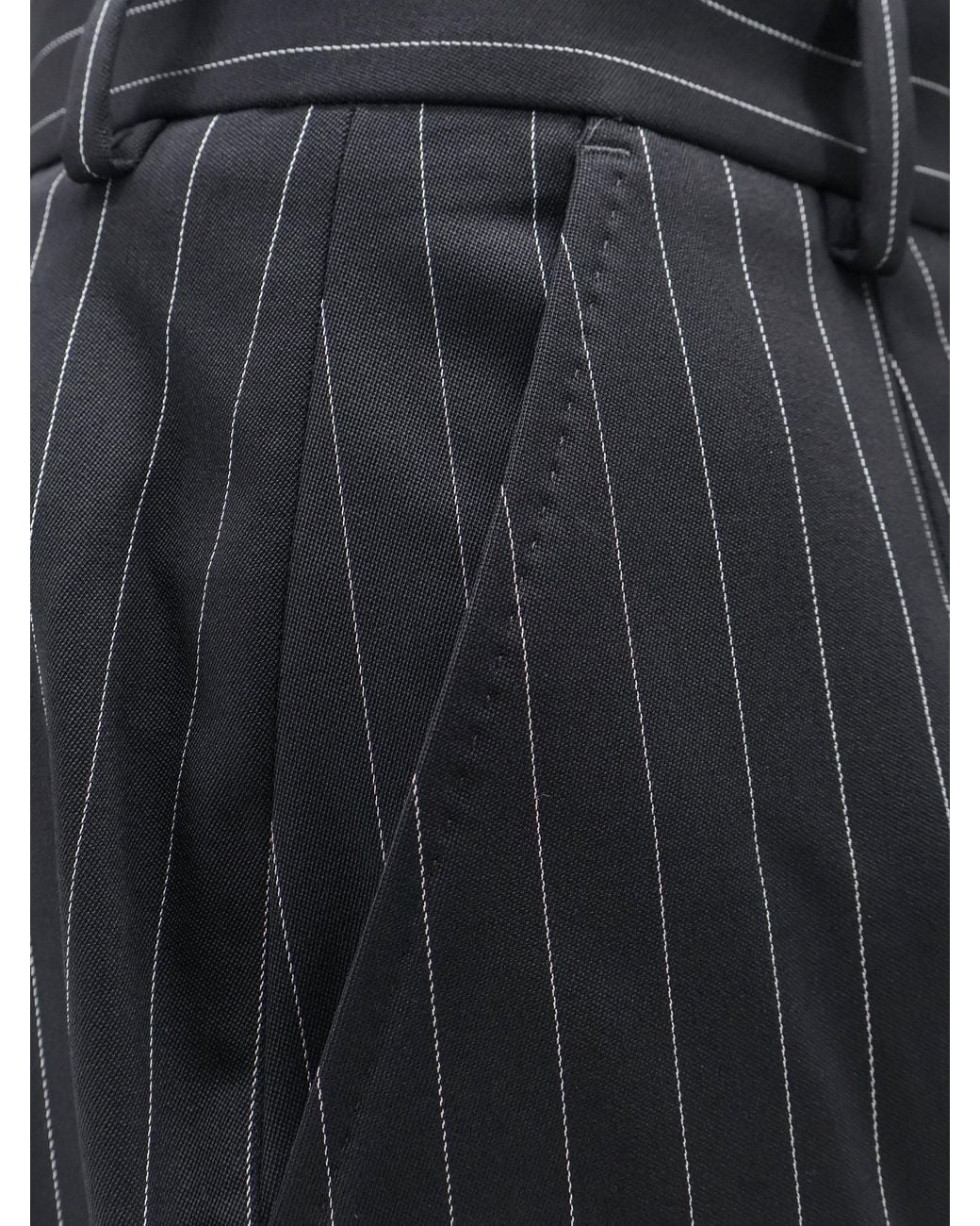 Dolce & Gabbana Blue Dolce & Gabbana Pinstriped Stretch Wool Trousers