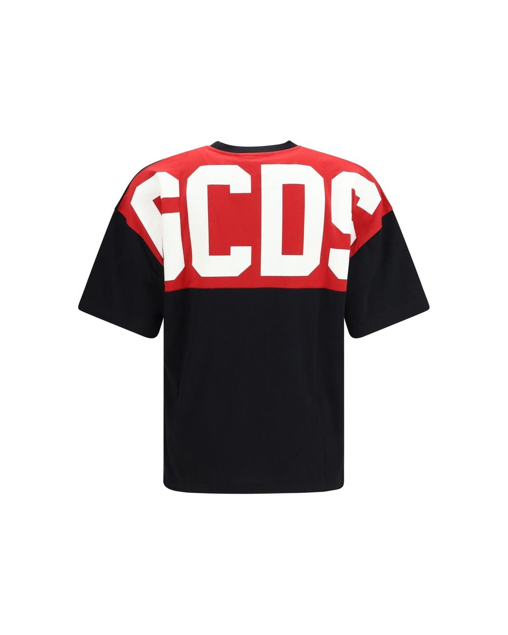 Gcds Black Cotton Crewneck T-Shirt for men