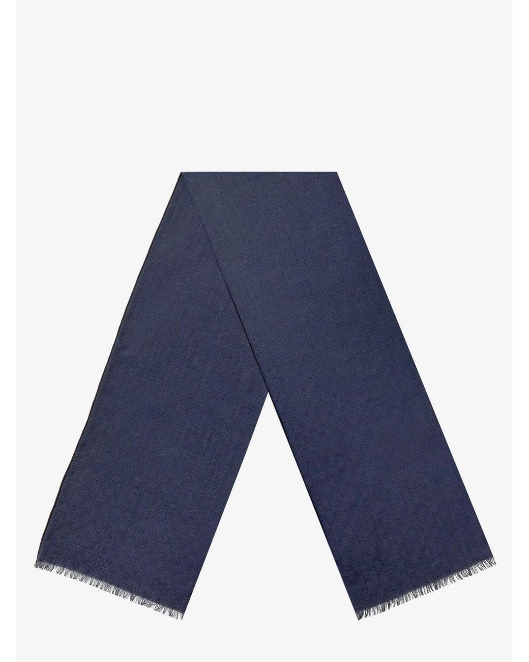 Gucci Blue Wool And Silk Scarf for men