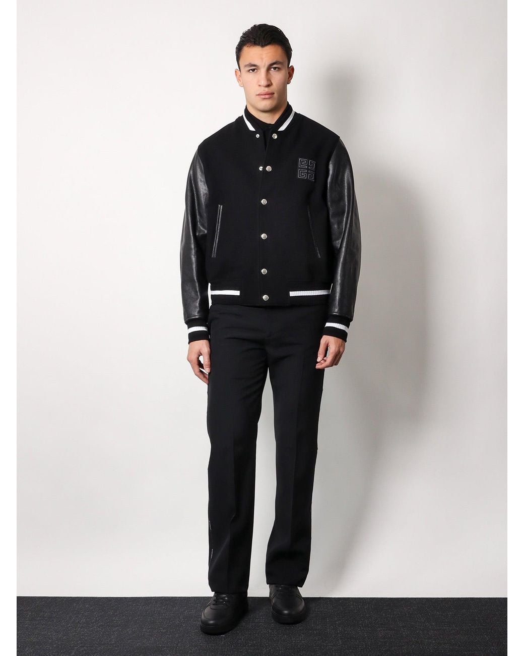 Givenchy Blue Pique Cotton Polo Shirt With 4G Embroidery for men
