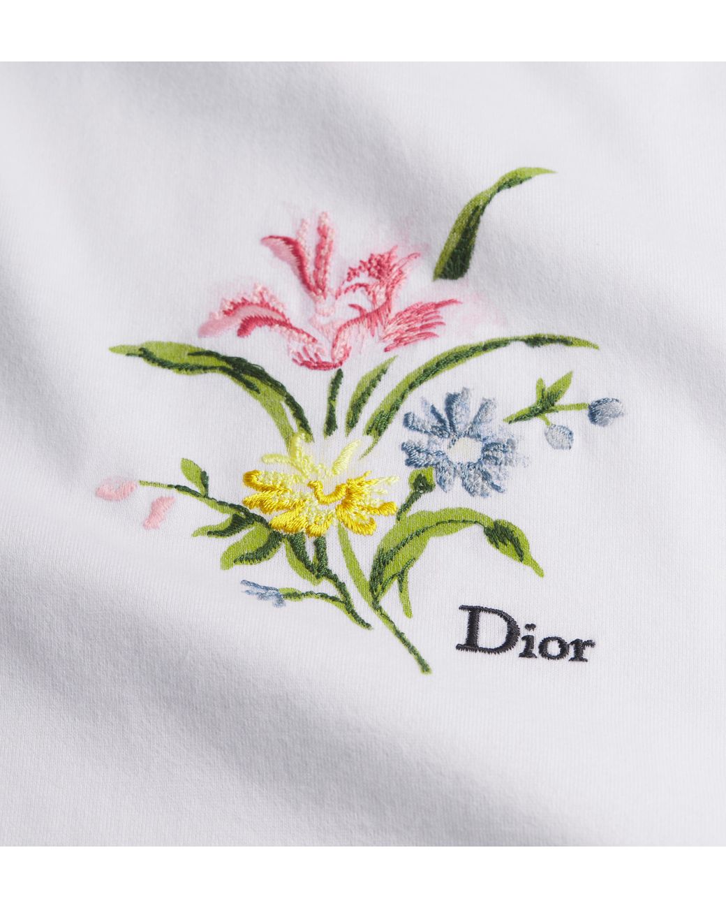Dior White Secret Garden Relaxed Fit T-Shirt for men