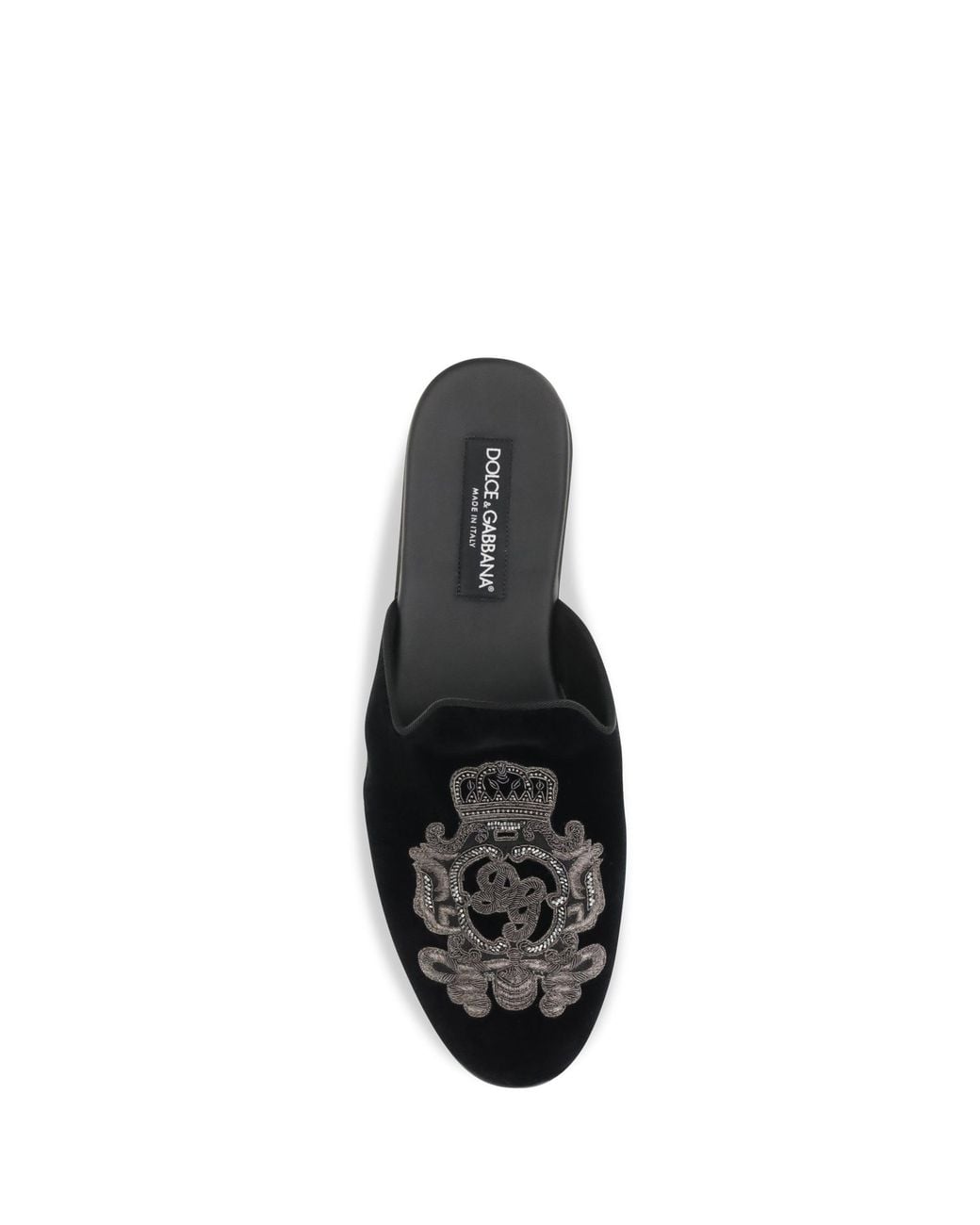 Dolce & Gabbana Black Dolce & Gabbana Velvet Slippers for men