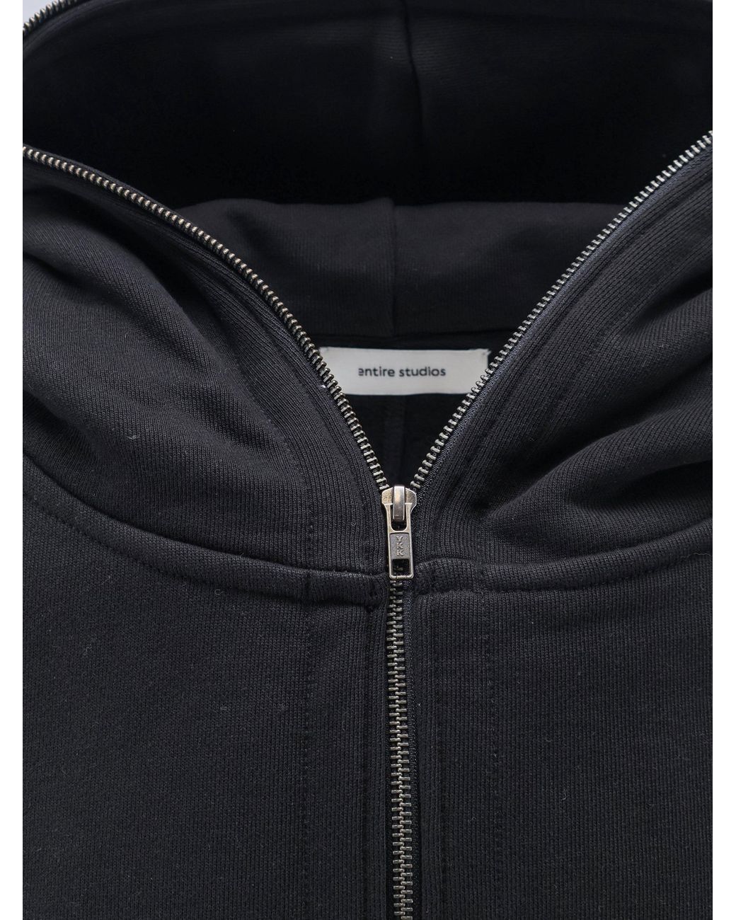 Entire studios Black Cotton Eternal Zip Hoodie