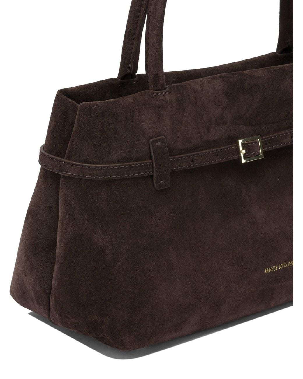 MANU Atelier Brown "Le Cambon East West" Medium Shoulder Bag
