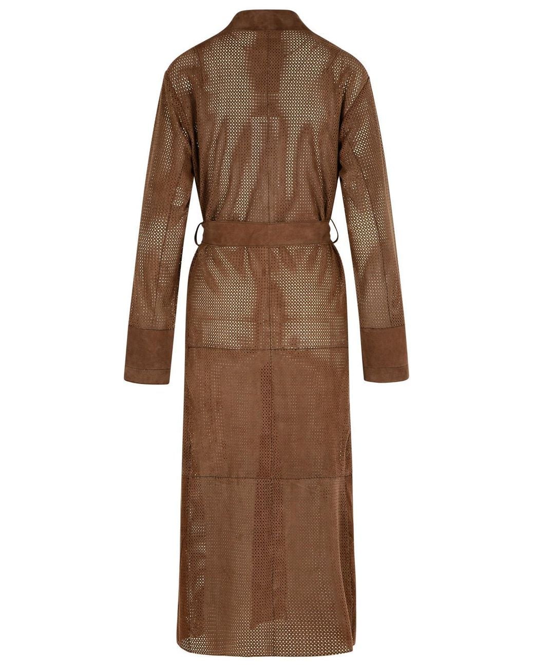 Bully Brown Suede Trench Coat