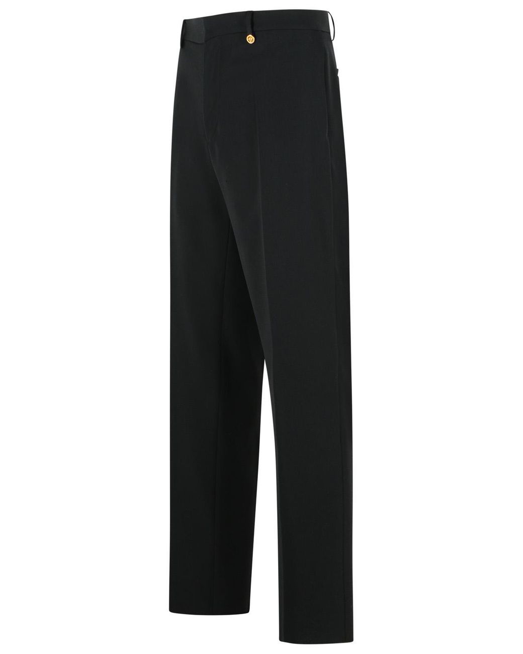 Versace Black Virgin Wool Trousers for men