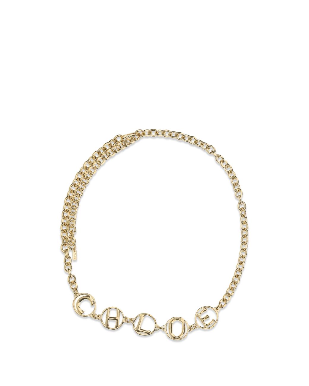 Chloé Metallic Chloã Script Jewel Belt