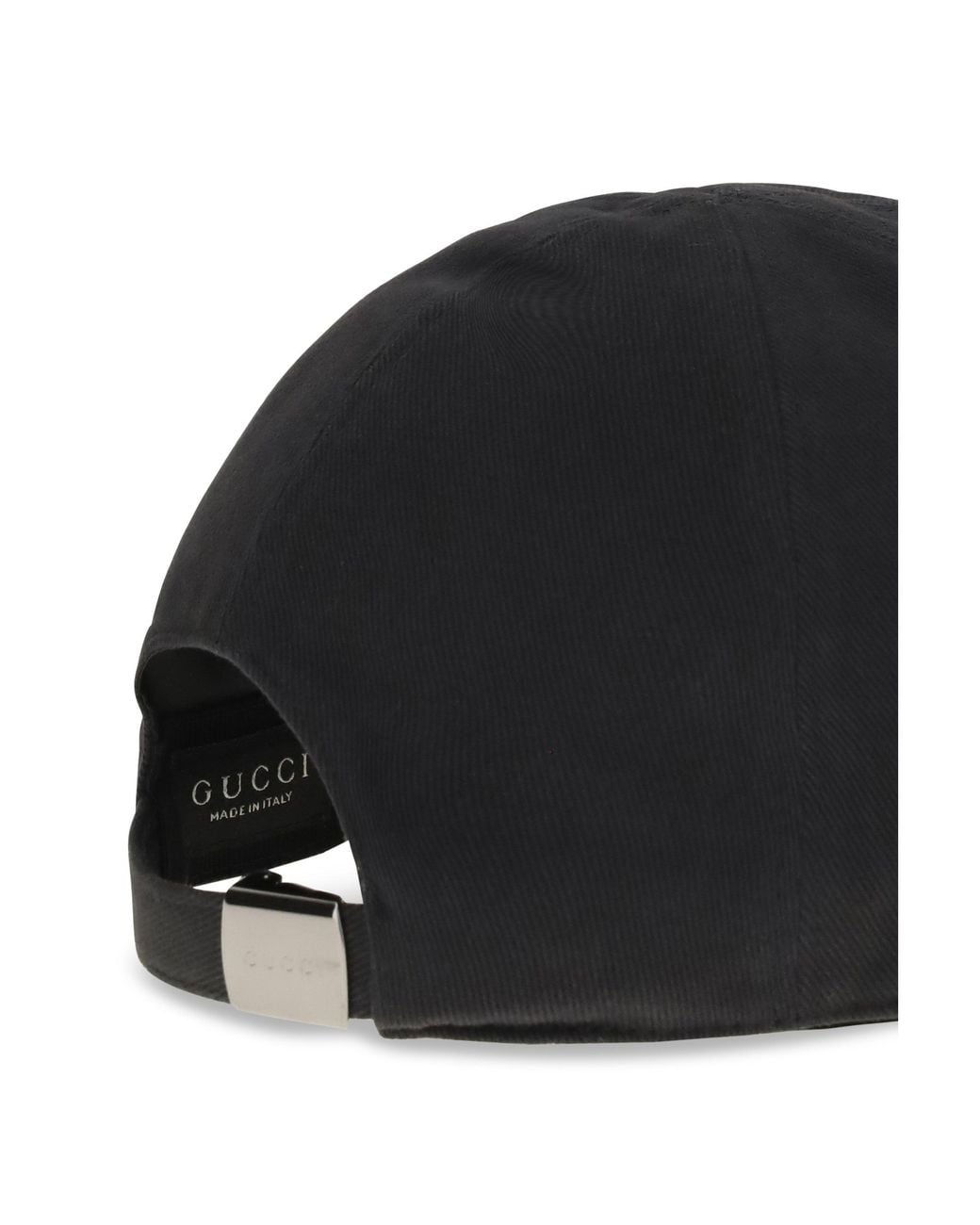 Gucci Black Baseball Cap Cotton for men