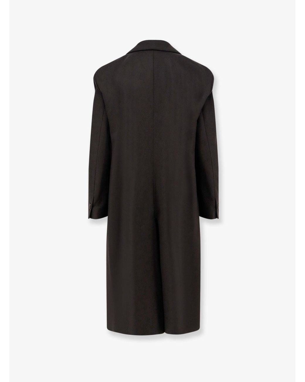 Hevò Black Martina Franca Wool Blend Coat