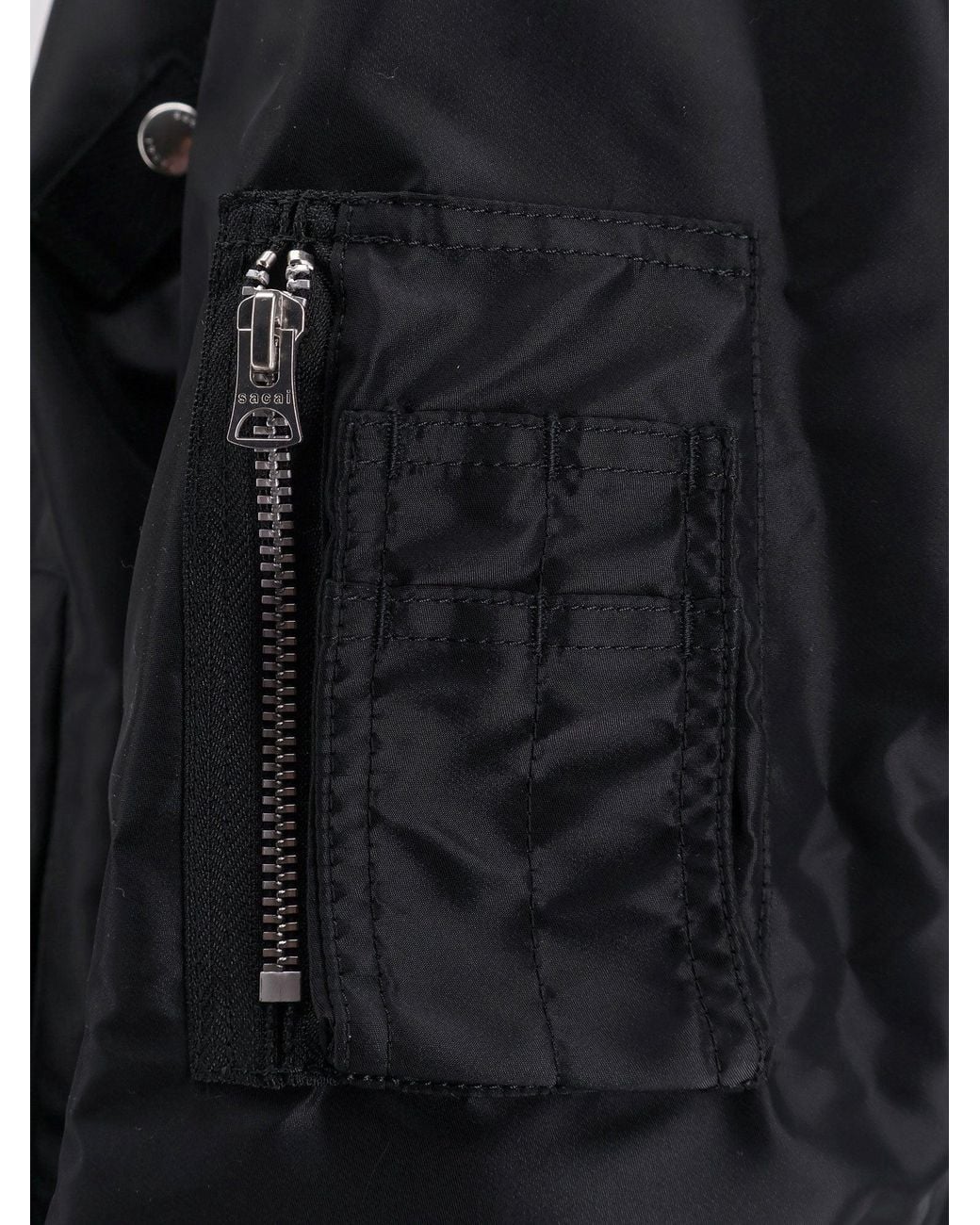 Sacai Blue Nylon Bomber Jacket for men