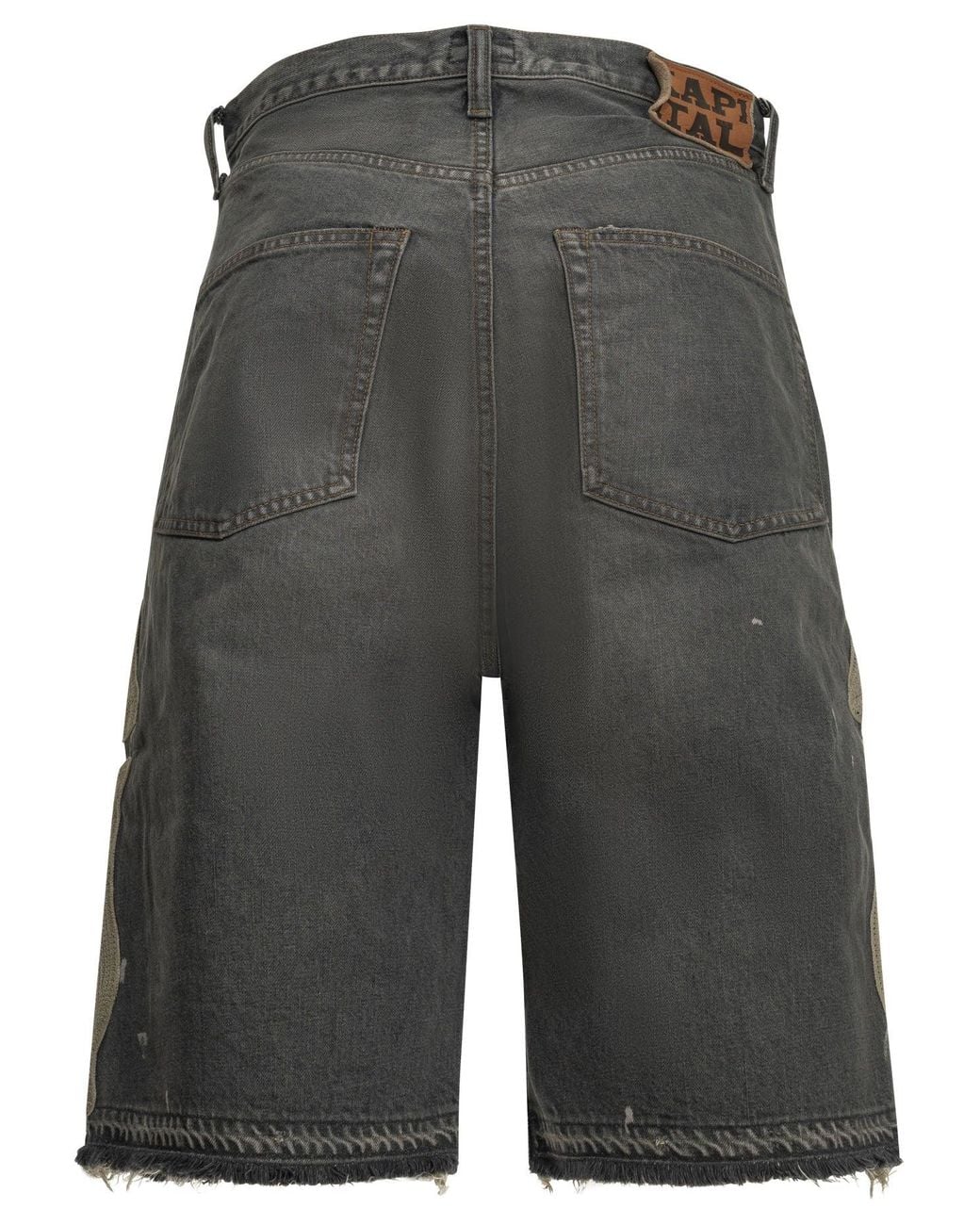 Kapital Gray Bone Five-Pocket Shorts for men
