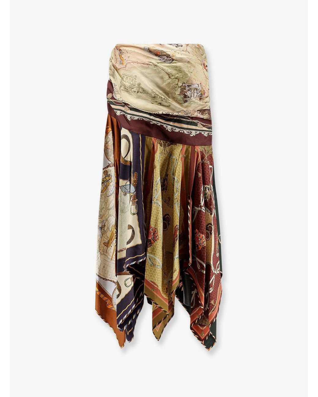 Zimmermann White Valiant Draped Scarf Silk Long Skirt