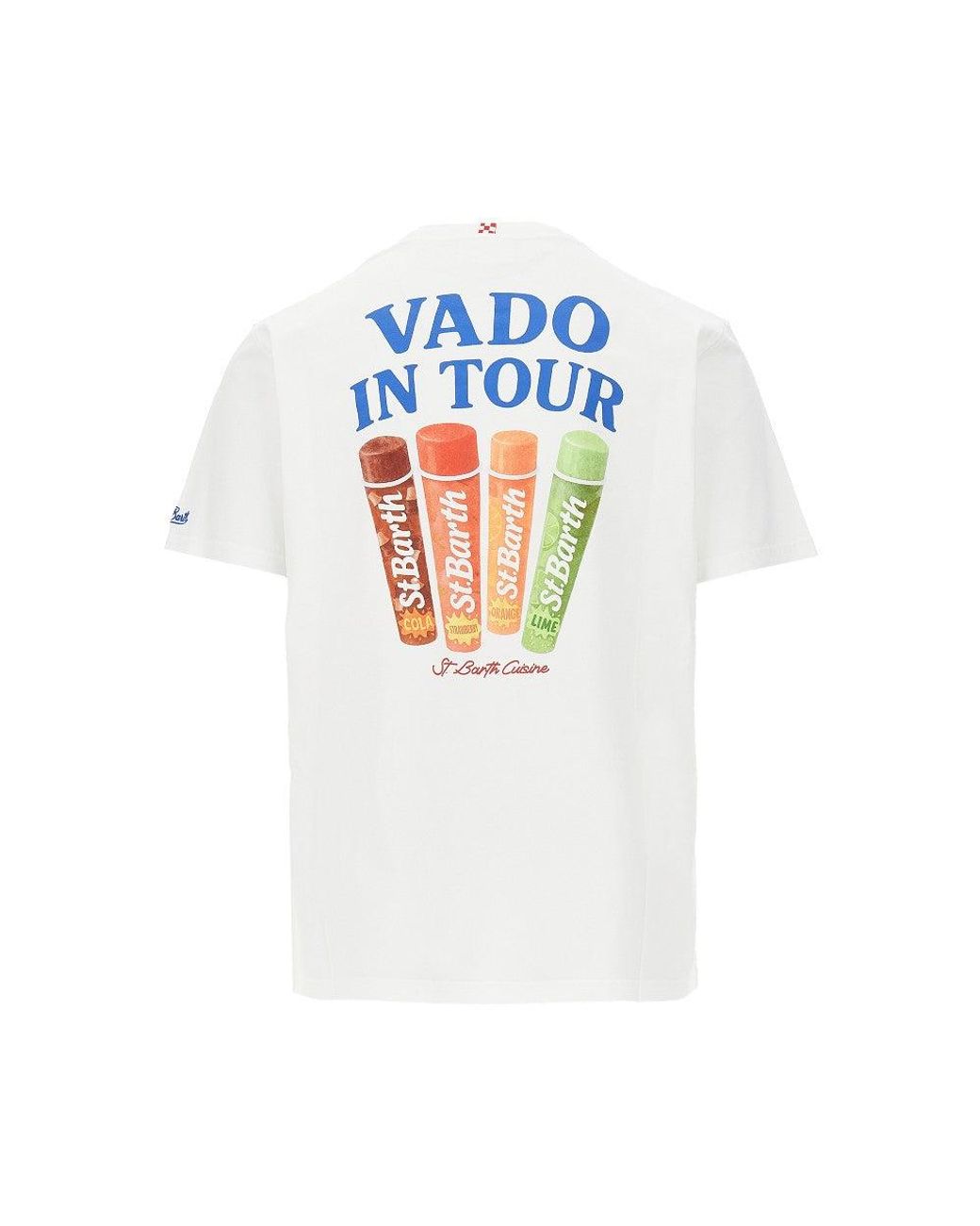 Mc2 Saint Barth White St. Barth Cuisine Print T-Shirt for men